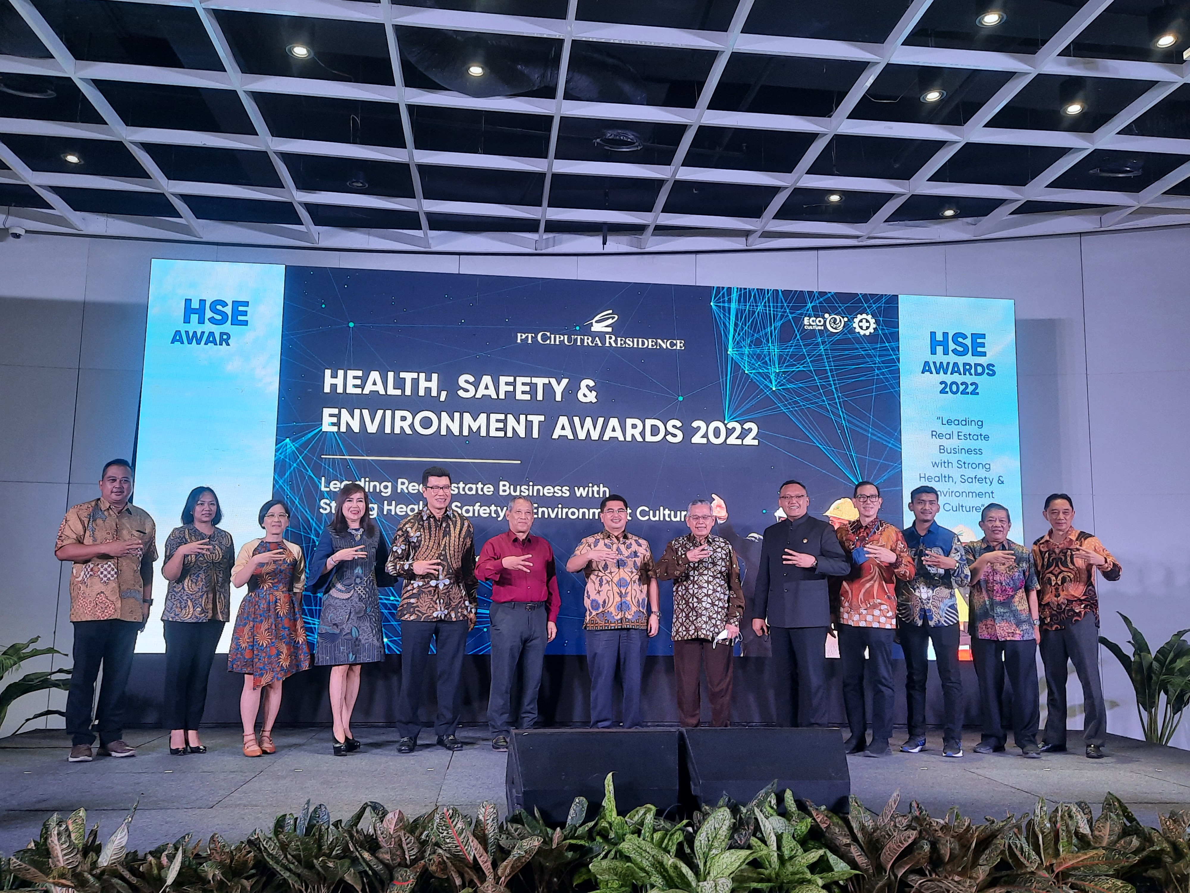 Gelar HSE Award 2022, Ciputra Residence Apresiasi 9 Proyek dengan Zero Accident
