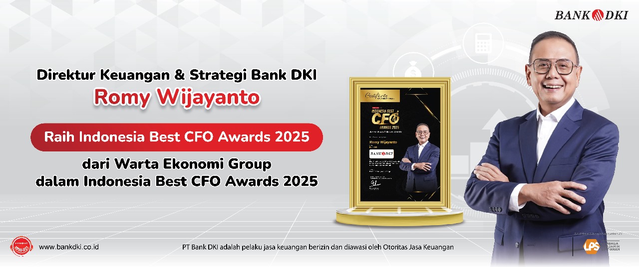 Direktur Keuangan & Strategi Bank DKI Romy Wijayanto Raih Indonesia Best CFO Awards 2025