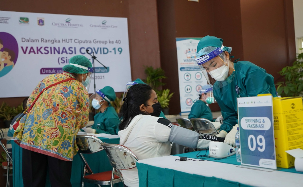 Program Vaksinasi Grup Ciputra Berhasil Memvaksin Sebanyak 275 Ribu Orang
