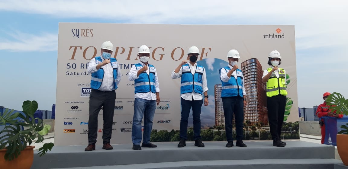 Intiland Gelar Topping Off Apartemen SQ Rés