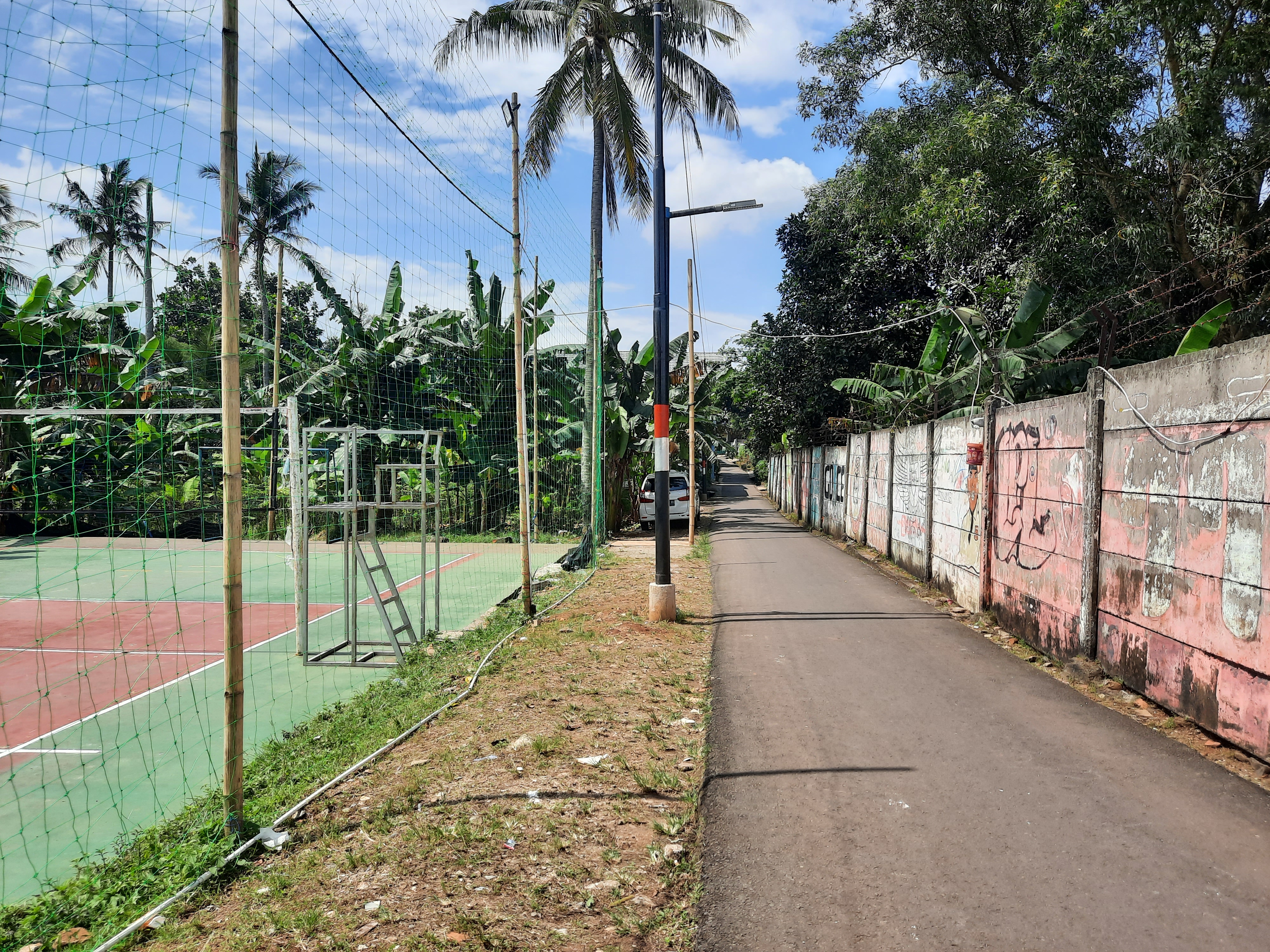 lapangan voli di area lahan